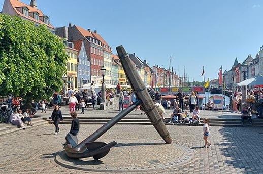 The Memorial Anchor, located at the base of the Nyhavn canal. Copenhagen, Denmark